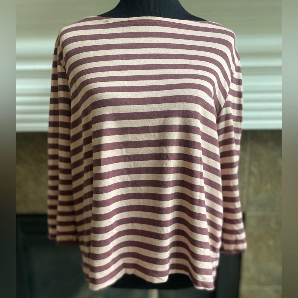 Amour Vert Mauve Striped Blouse